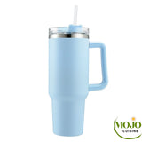Mug isotherme avec paille Mega Tasse Bleu Isotherme